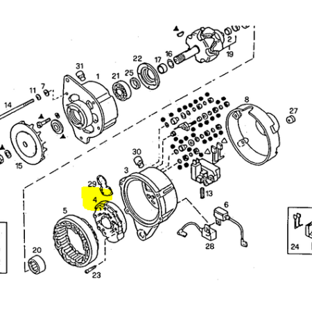 piastra diodi/ponte raddriz alternatore bosch 1127320547 iveco 8122274