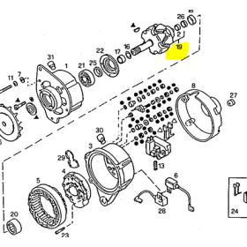 rotore alternatore bosch 1124037000 iveco 8122270 daf 690000
