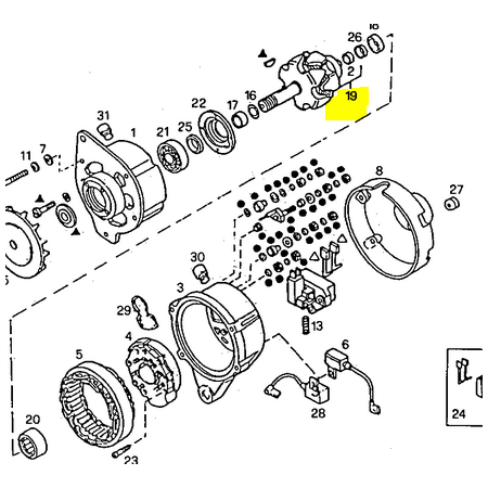 rotore alternatore bosch 1124037000 iveco 8122270 daf 690000