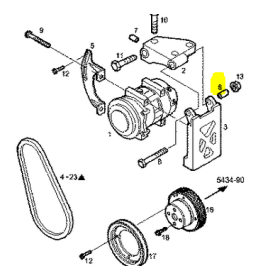 distanziale compressore condizionatore iveco 98433179