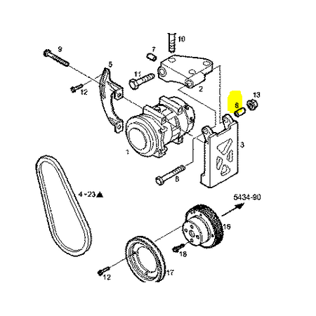distanziale compressore condizionatore iveco 98433179