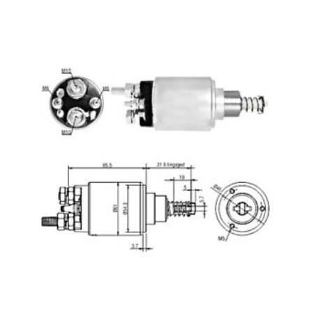 elettromagnete motorino avv. bosch 2339402185  iveco 42550489 42537932