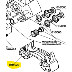 supporto pinza freno posteriore dx iveco 42561230