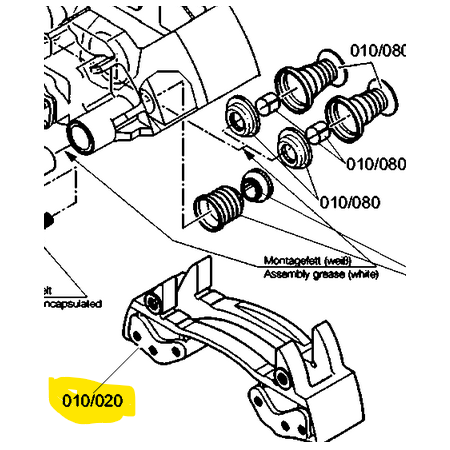 supporto pinza freno posteriore dx iveco 42561230