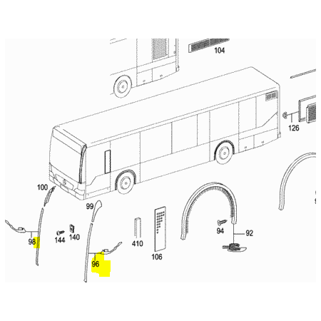 rivestimento montante sx citaro mercedes a6286902000