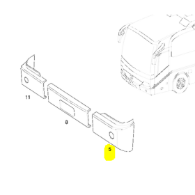 paraurti anteriore sx tourino mercedes a4448850001