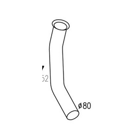 tubo gas di scarico posteriore iveco motore 42004852