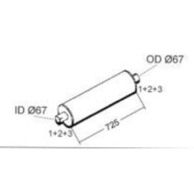 silenziatore scarico centrale iveco 4792654 8583864, 8583863