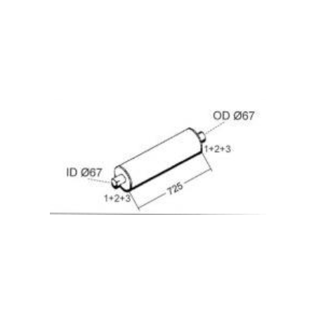 silenziatore scarico centrale iveco 4792654 8583864, 8583863