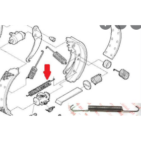 molla richiamo ganasce freni posteriore daily iveco 7165205