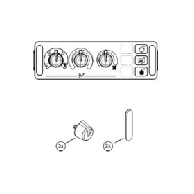 kit manopole per centralina riscaldamento mercedes a0005400383