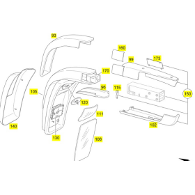 rivestimento braccio specchio mercedes a6298110118