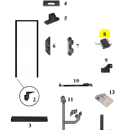 microinterruttore porte 2,5A 12V iveco 8194567 88316512 981127