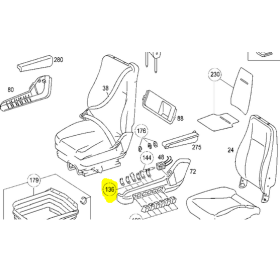 leva bloccaggio verticale sedile isri citaro mercedes a0009111618