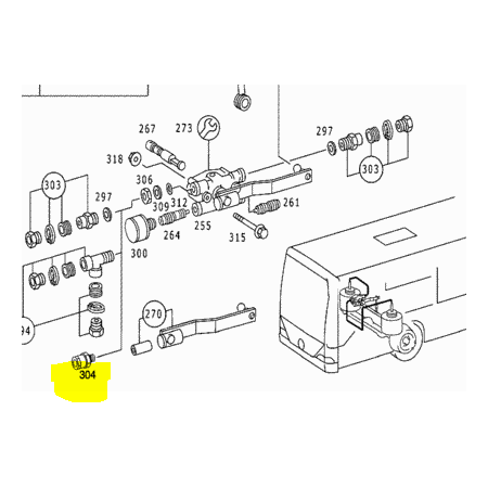 giunto per valvola livellatrice tourino mercedes a0019972971