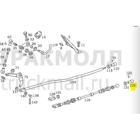 testina tirante acceleratore/livellatrice posteriore mercedes a3099910722