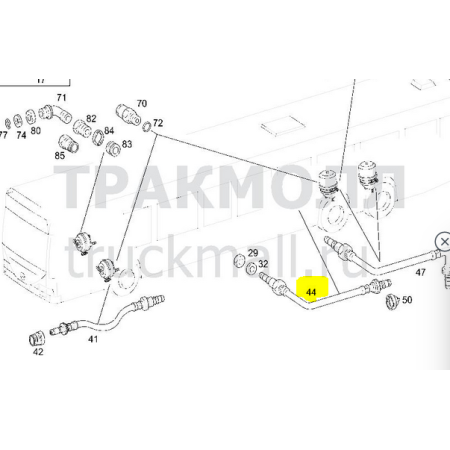tubo flessibile freno posteriore citaro mercedes a6284200148