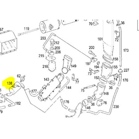 risonatore/aspirazione d'aria compressore aria mercedes a6285203002