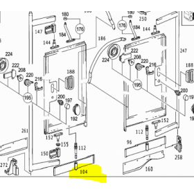 guarnizione porta lato inferiore citaro mercedes a0099874051