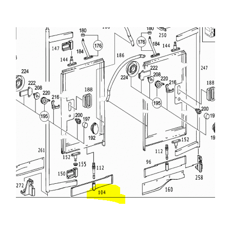 guarnizione porta lato inferiore citaro mercedes a0099874051