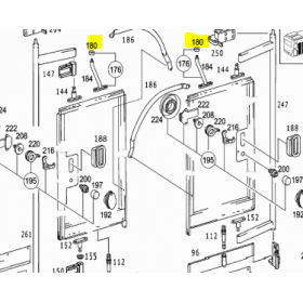 staffa con cuscinetto a rullo porta mercedes a0007300068