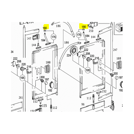 staffa con cuscinetto a rullo porta mercedes a0007300068