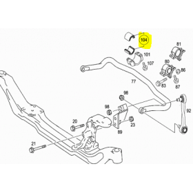 supporto gomma stabilizzatrice anteriore mercedes a0019882410 A6283220050
