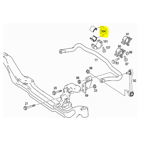 supporto gomma stabilizzatrice anteriore mercedes a0019882410 A6283220050