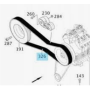 cinghia pompa acqua poly-v 9pk1888hd mercedes a0009936396 A0009937296