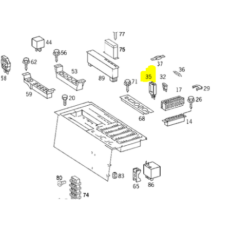 fusibile magnetotermico 5A eta 1170-22 mercedes a0025455334