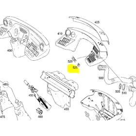 copertura a tre tasti per centralina mercedes a0005410105