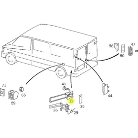blocca porta posteriore mercedes a9017600428