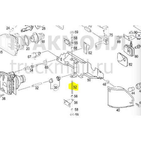 perno faro citaro mercedes a6288850115