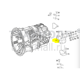 staffa leveraggio corde cambio mercedes a0002686540