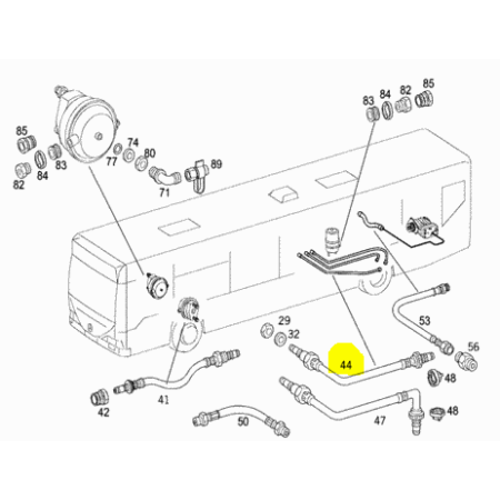 tubo flessibile raccordato freno mercedes a6284201748