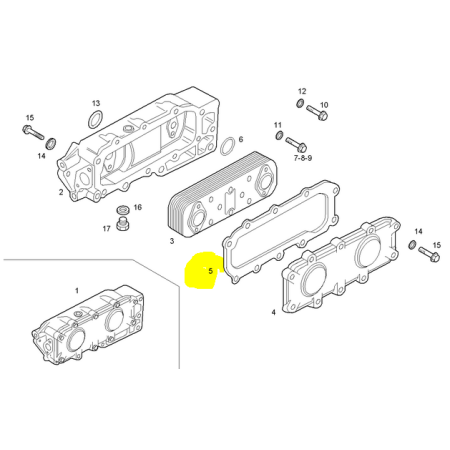 guarnizione scambiatore di calore motore iveco 4843398
