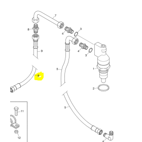 tubo flessibile raccordato olio freno scania 492817