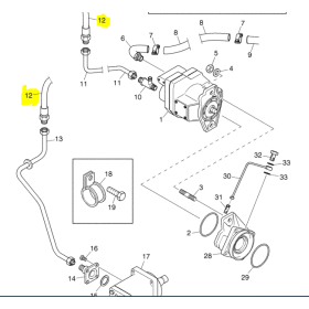 tubo flessibile raccordato olio idraulico scania 492818
