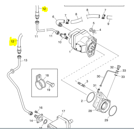 tubo flessibile raccordato olio idraulico scania 492818