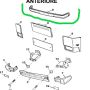 maniglione in alluminio preverniciato calandra anteriore iveco 4782888