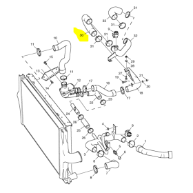 tubo/manicotto gomma acqua a u scania 1523339