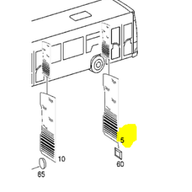 cristallo porta interna citaro 0530 mercedes a6287118010