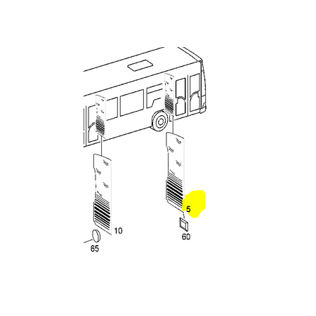 cristallo porta interna citaro 0530 mercedes a6287118010
