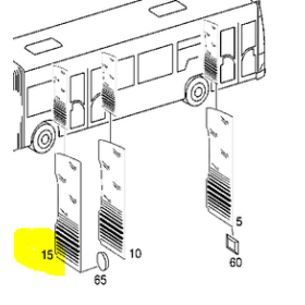 cristallo interno laterale sx citaro mercedes a6287119510
