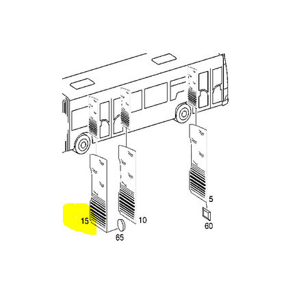 cristallo interno laterale sx citaro mercedes a6287119510