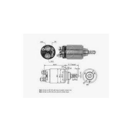 elettromagnete solenoide 3,5-4hp 3 fori 24v bosch 0331402206 iveco 79033664 9959806 9984108