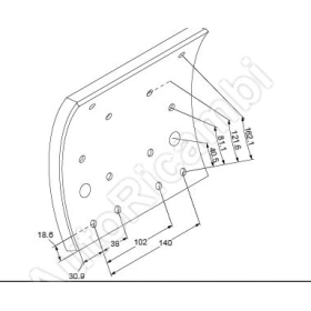 kit ganasce/segmenti freni iveco 2992006 2991760 2992005 2992007