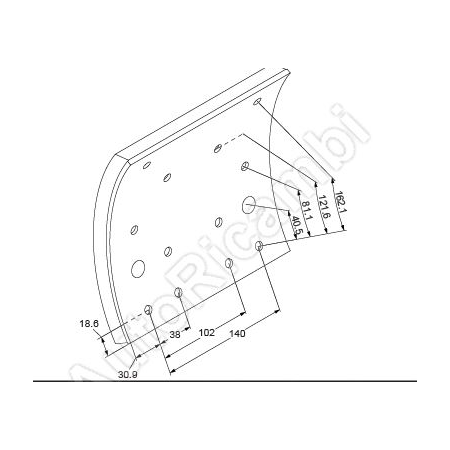 kit ganasce/segmenti freni iveco 2992006 2991760 2992005 2992007