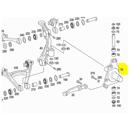 fuso anteriore anteriore sx mercedes a9433300220