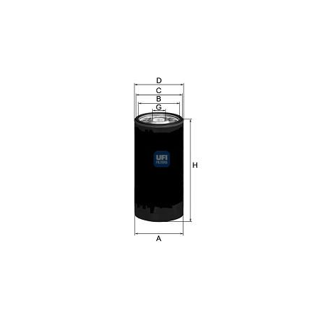filtro olio 1 1/8-16 UNF, valv bloc arr ufi 2327600 renault 4000151830